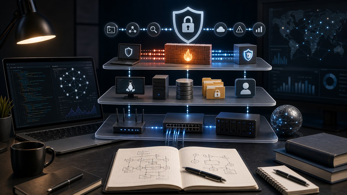 ネットワークやLinuxなどセキュリティ基礎学習を表す画像